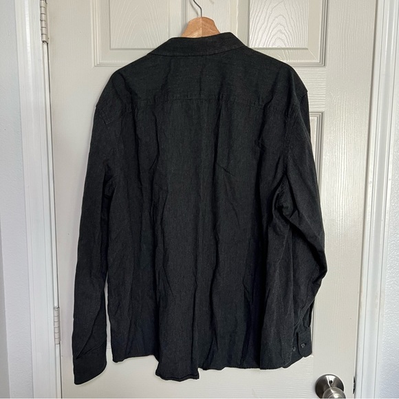 UNTUCKit Hemsworth Flannel Shirt Dark Gray Men’s XXLarge Long Sleeve Relaxed Fit - Picture 14 of 14